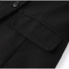 Women's Single-Breasted Blazer with Long Sleeves and Lapels in Black or Gray