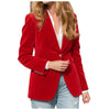 Women's Velvet Blazer with Notched Lapels and a Button Front in Four Colors