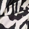 Women's Zebra-Print Short Blazer Coat with Notched Lapels and Long Sleeves