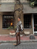 Women's Zebra-Print Short Blazer Coat with Notched Lapels and Long Sleeves