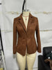 Women's Imitation-Suede Fleece Blazer Jacket for Fall