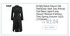 Women's Dark Gray Short Blazer with Shoulder Pads and Notched Lapels