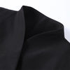 Women's Double-Breasted Stand-Collar Blazer with Long Sleeves in Black or White