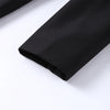 Women's Double-Breasted Stand-Collar Blazer with Long Sleeves in Black or White