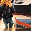Women's Short Blazer with Shoulder Pads and Patchwork Detail
