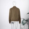 Women's Short Blazer with Shoulder Pads and Patchwork Detail