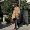 Women's Solid Lapel Blazer with a Single-Button Front and Pockets