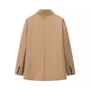 Women's Solid Lapel Blazer with a Single-Button Front and Pockets