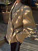 Women's Solid Lapel Blazer with a Single-Button Front and Pockets
