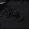 Women's Black Cropped Stand-Collar Blazer with a Button Front