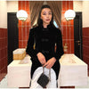 Women's Black Cropped Stand-Collar Blazer with a Button Front