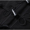 Women's Black Cropped Stand-Collar Blazer with a Button Front