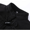 Women's Black Cropped Stand-Collar Blazer with a Button Front
