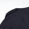 Women's Black Quilted Blazer Jacket with a V-Neck and Button Front