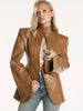 Women's Sexy Solid Hollow Out Blazer Dress Chic Full Sleeves Shoulder Pads Slim Short Dresses Evening Party Vestidos