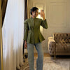 Women's Sexy Solid Hollow Out Blazer Dress Chic Full Sleeves Shoulder Pads Slim Short Dresses Evening Party Vestidos