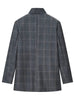 Women's Plaid Blazer with a Stand Collar and Single-Button Front in Four Colors