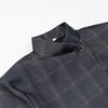 Women's Plaid Blazer with a Stand Collar and Single-Button Front in Four Colors