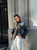 Women's Brown Plaid Blazer with Long Sleeves and a Single-Button Front