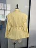 Women's Floral-Print Blazer with Lapels Long Sleeves and a Lace-Up Waist