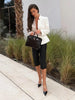 Women's Stand-Collar Blazer with Lace Patchwork and a Cinched Waist