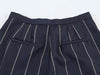 Women's Striped Two-Piece Suit Set with a Short-Sleeve Blazer and Straight-Leg Pants