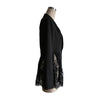 Women's Lace-Patchwork Blazer with Notched Lapels and a Single-Button Front