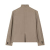 Women's Stand Collar Blazer, Long Sleeve Single-Breasted Button Jacket with Pockets for Spring and Fall