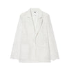Women's SuperAen 's Summer Korean Style Blazer Shoulder Padding Embroidery Hollow Out Loose Elegant Suits