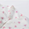 Women's Floral-Print Blazer with a Stand Neck Short Puff Sleeves and a Cinched Waist