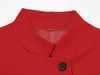 Women's Cropped Blazer, Stand Collar Short Sleeve Button-Front Jacket with Chest Pocket for Spring and Summer