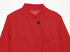 Women's Cropped Blazer, Stand Collar Short Sleeve Button-Front Jacket with Chest Pocket for Spring and Summer
