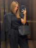 Women's Black Stand-Collar Blazer with a Cropped Fit and Single-Button Front