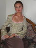 Women's Printed Full-Sleeve Blazer with a Square Neck and Slim Fit