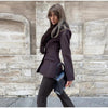 Women's Faux-Suede Blazer with a Faux-Fur Collar and Cuffs
