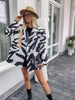 Women's Oversized Long-Sleeve Blazer with Single-Button Closure