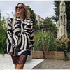 Women's Oversized Long-Sleeve Blazer with Single-Button Closure