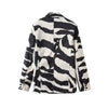 Women's Oversized Long-Sleeve Blazer with Single-Button Closure