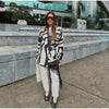 Women's Oversized Long-Sleeve Blazer with Single-Button Closure