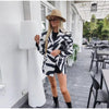 Women's Oversized Long-Sleeve Blazer with Single-Button Closure