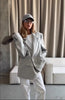 Women's Oversized Single-Button Blazer with Notched Lapels in Four Colors