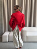 Women's Oversized Single-Button Blazer with Notched Lapels in Four Colors