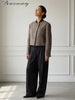 Women's Tweed Cropped Long-Sleeve Blazer