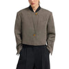 Women's Tweed Cropped Long-Sleeve Blazer