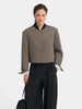 Women's Tweed Cropped Long-Sleeve Blazer