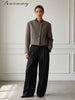 Women's Tweed Cropped Long-Sleeve Blazer