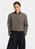 Women's Tweed Cropped Long-Sleeve Blazer