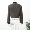 Women's Tweed Cropped Long-Sleeve Blazer