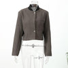 Women's Tweed Cropped Long-Sleeve Blazer