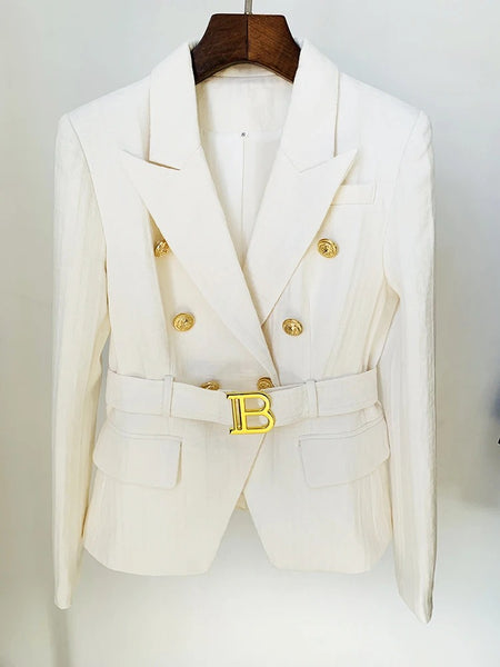 Women's Blazer with Double-Breasted Design
